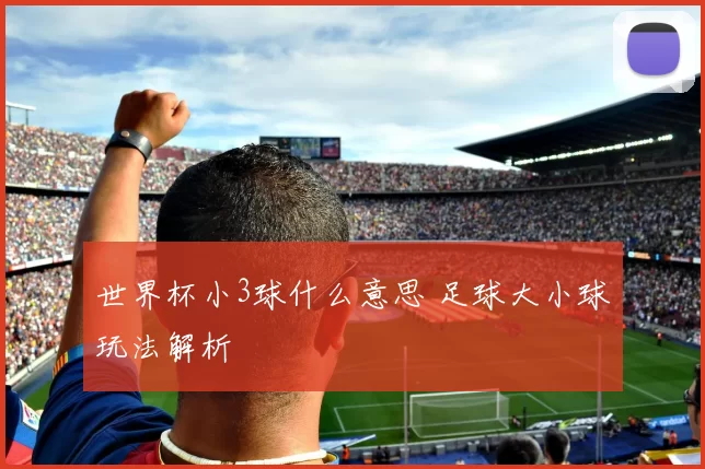 世界杯小3球什么意思 足球大小球玩法解析